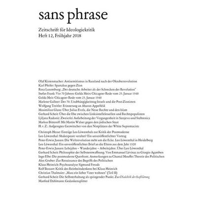 sans phrase, Taschenbuch von Maximilian Glanz,Olaf Kistenmacher,Karl Pfeifer,Rosa Luxemburg,Stefan Frank, Ça-ira-Verlag, 978-3-86259-912-7