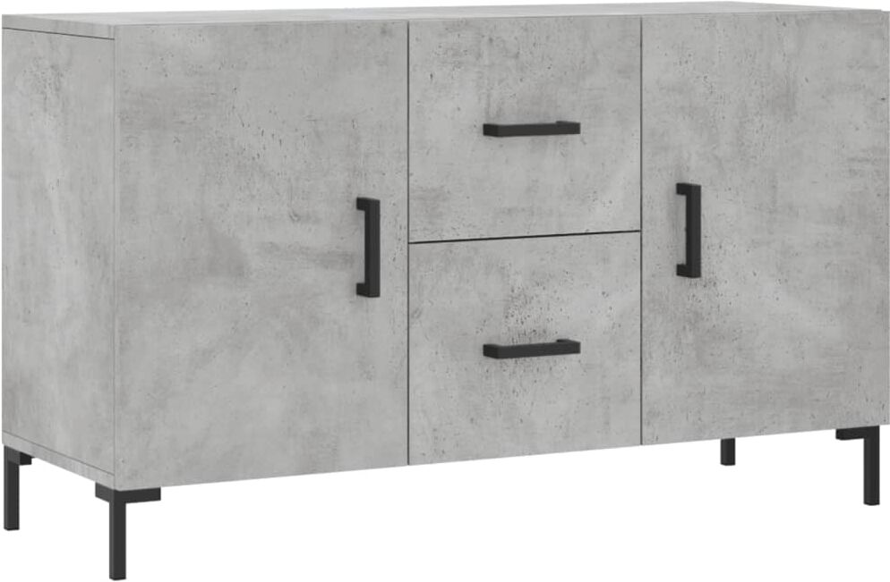 vidaXL Buffet gris béton 100x36x60 cm bois d'ingénierie