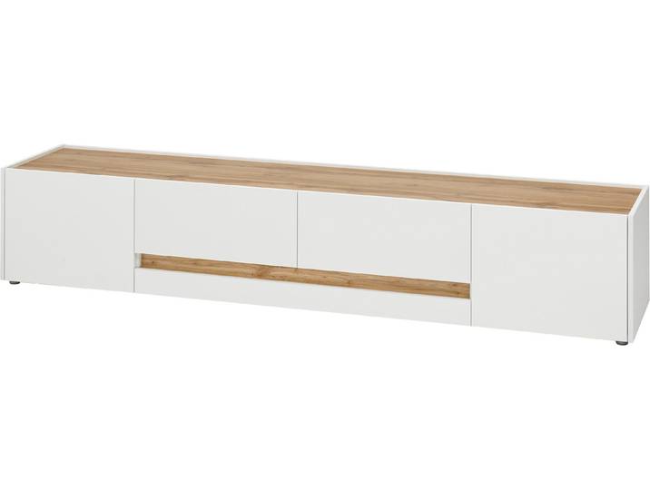 Lowboard HOME AFFAIRE City/Giron, moderner TV-Schrank, Kommode, TV-Unterschrank , weiss (weiß), B:220cm H:40cm T:45cm, Sideboards, Lowboard, zeitlos, modern, ausreichend Stauraum, vielseitig einsetzbar