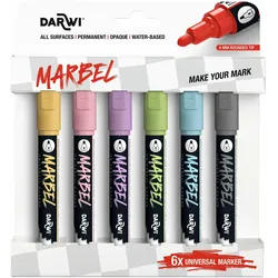 Marbel, Marker, Acrylmarker (6x)