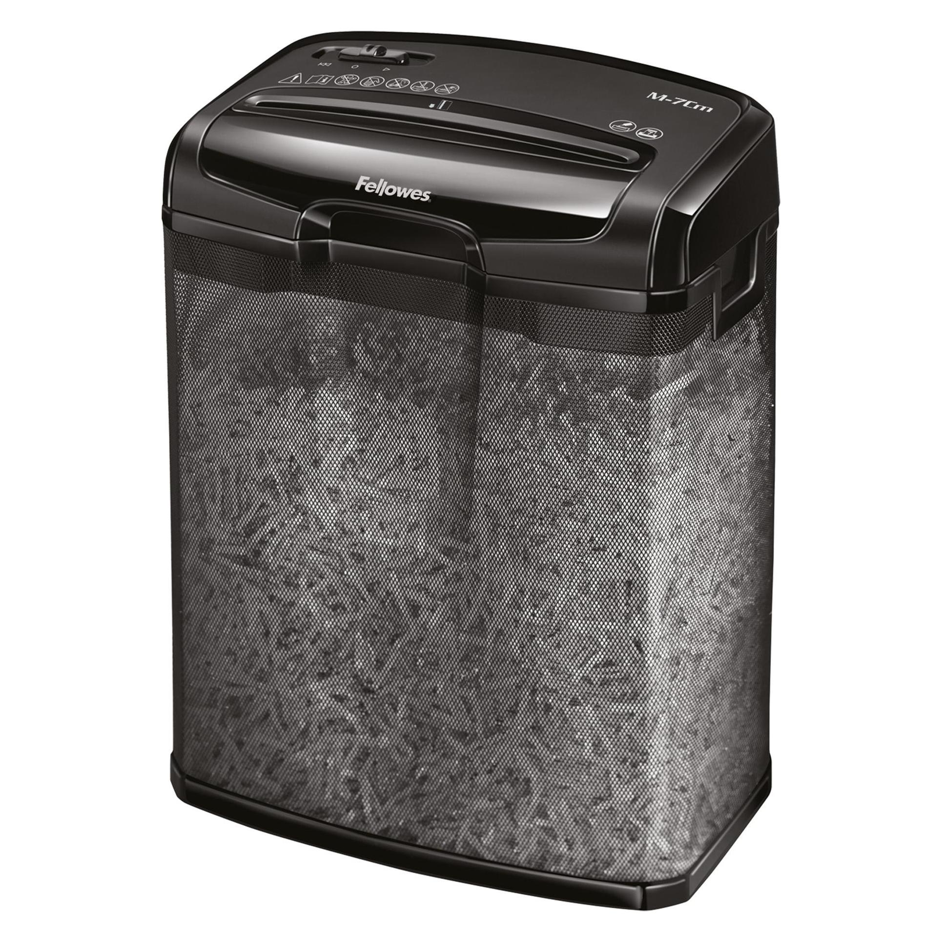 Fellowes Powershred M-7Cm distruggi documenti Triturazione incrociata 23 cm Nero (4701901)