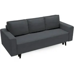 3-SITZER SOFA Monte mit Schlaffunktion dunkelgrau