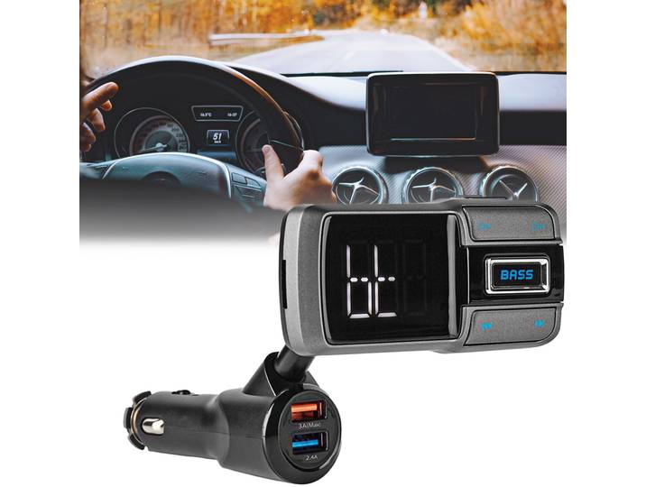 Audio Transmitter fürs Auto, mit flexiblem Schwanenhals