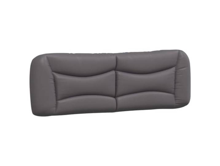 vidaXL Coussin de tête de lit Hvar Gris 160 cm Similicuir