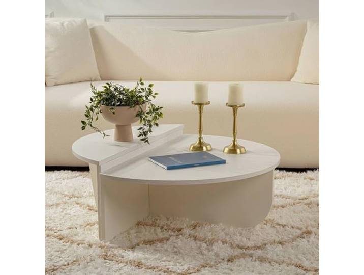 Dmora Couchtisch Wand 90x60x35h cm Weiß
