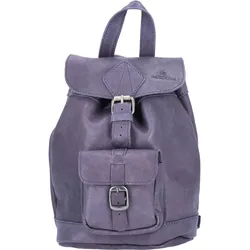 The Skandinavian Brand Mini Leder Rucksack - blau