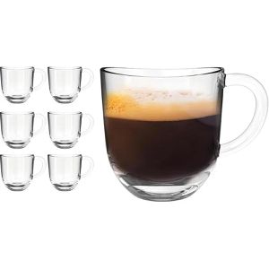 Leonardo Kaffeegläser Napoli Tasse 024202, mit Henkel, 280ml, 6 Stück