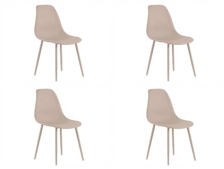 4er Set Kunststoffstühle OSAKA, beige