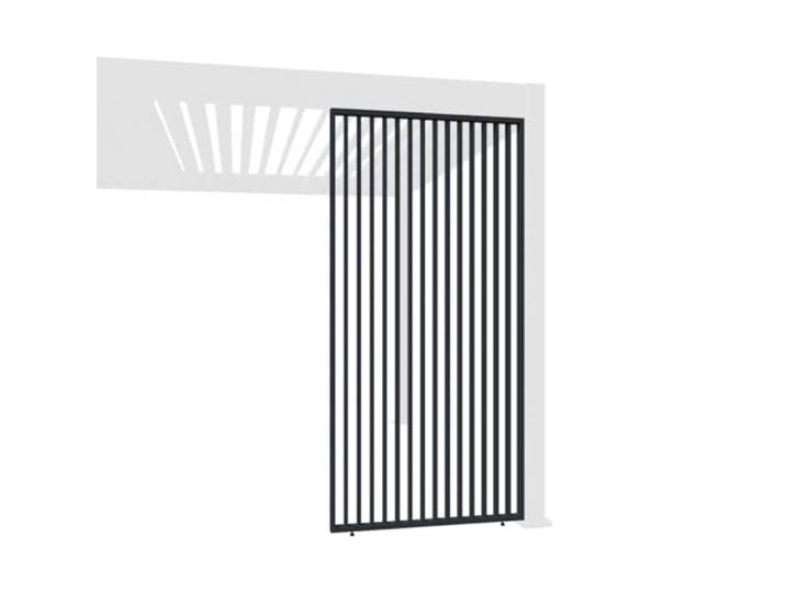 Weide Vertikale Lamellenwand Paneel Zubehör für Weide Pergola Aluminium Anthrazit, Weiß, Holzoptik 3 Breiten Flexibler Sichtschutz und optimale Luftzirkulation (Anthrazit, 113 cm)