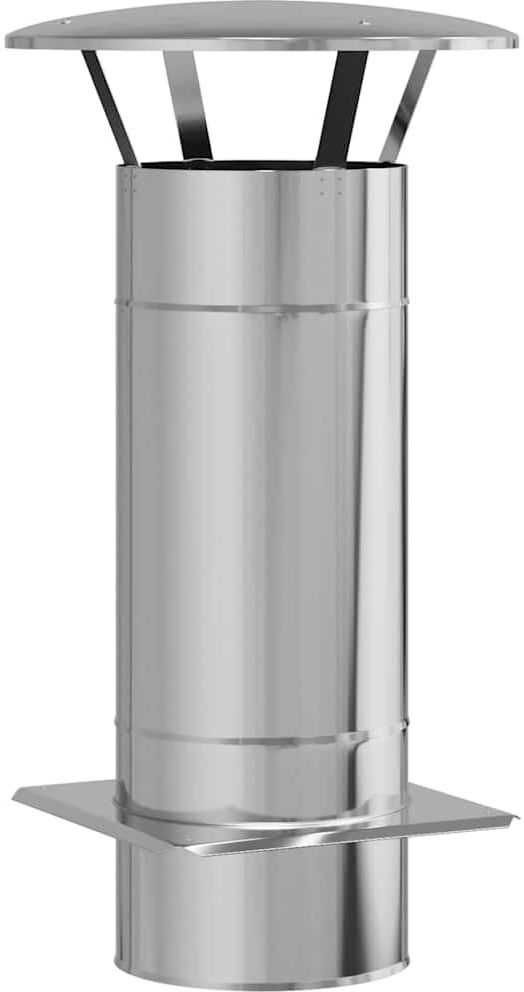 Ivy Bronx Chimney Extension Silver 35 X 35 Cm Stainless Steel Silver 65cm H x 35cm W x 35cm D