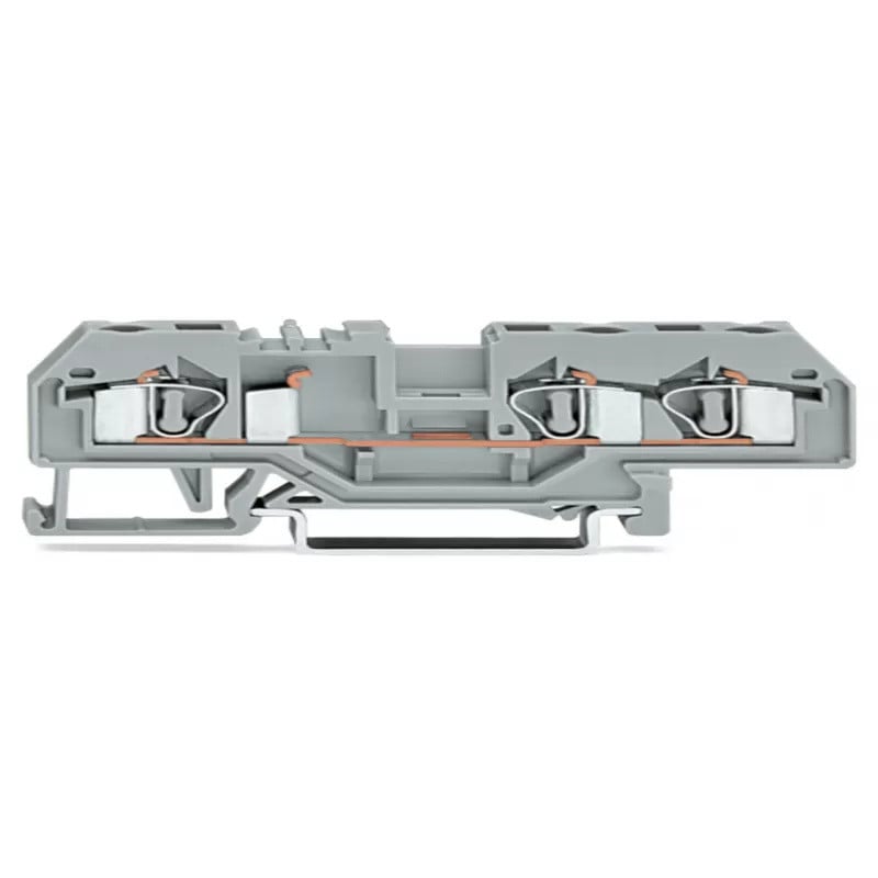 WAGO doorgaande klem 281-681, 3-aderig, grijs, 4 mm²