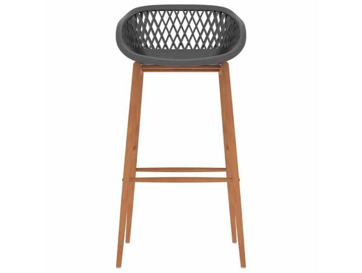 Chaises de bar (2 pcs) - VIDAXL - Pour 2 personnes - gris（1445)