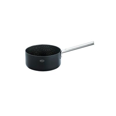 Kasserolle RÖSLE "Stielkasserolle EBONIC Ø 16 cm ProNero", schwarz, B:16,5cm H:12,6cm L:32,4cm Ø:16cm, Töpfe, Kasserolle, für alle Herdarten geeignet, inklusive Induktion