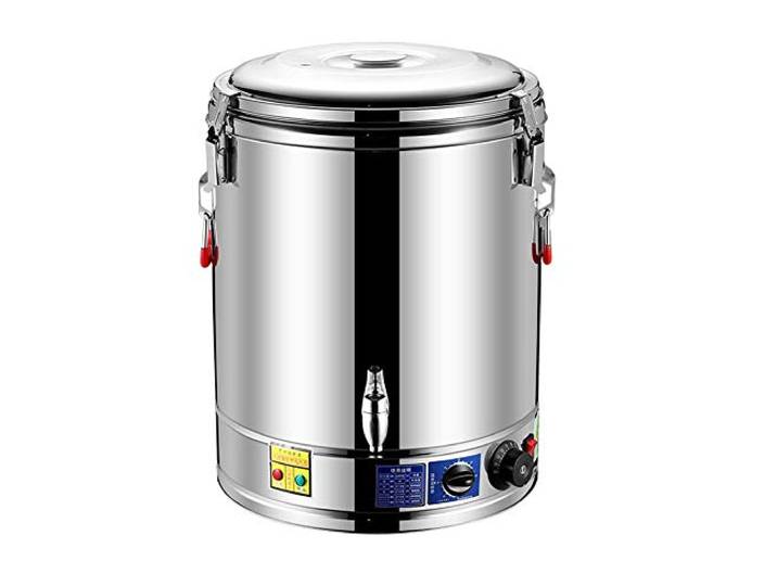 Kaffeemaschine, Wasserkocher und Wärmer aus Stahl