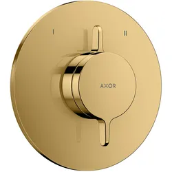 Hansgrohe AXOR One Mischer Unterputz, 2 Verbraucher, Polished Gold Optic, flache Rosette, einfache Installation