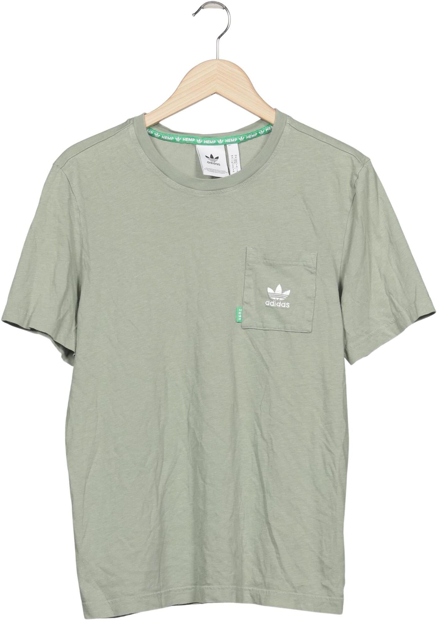 Adidas Originals Herren T-Shirt, Hellgrün, Gr. M, Hanf / Baumwolle - Second Hand