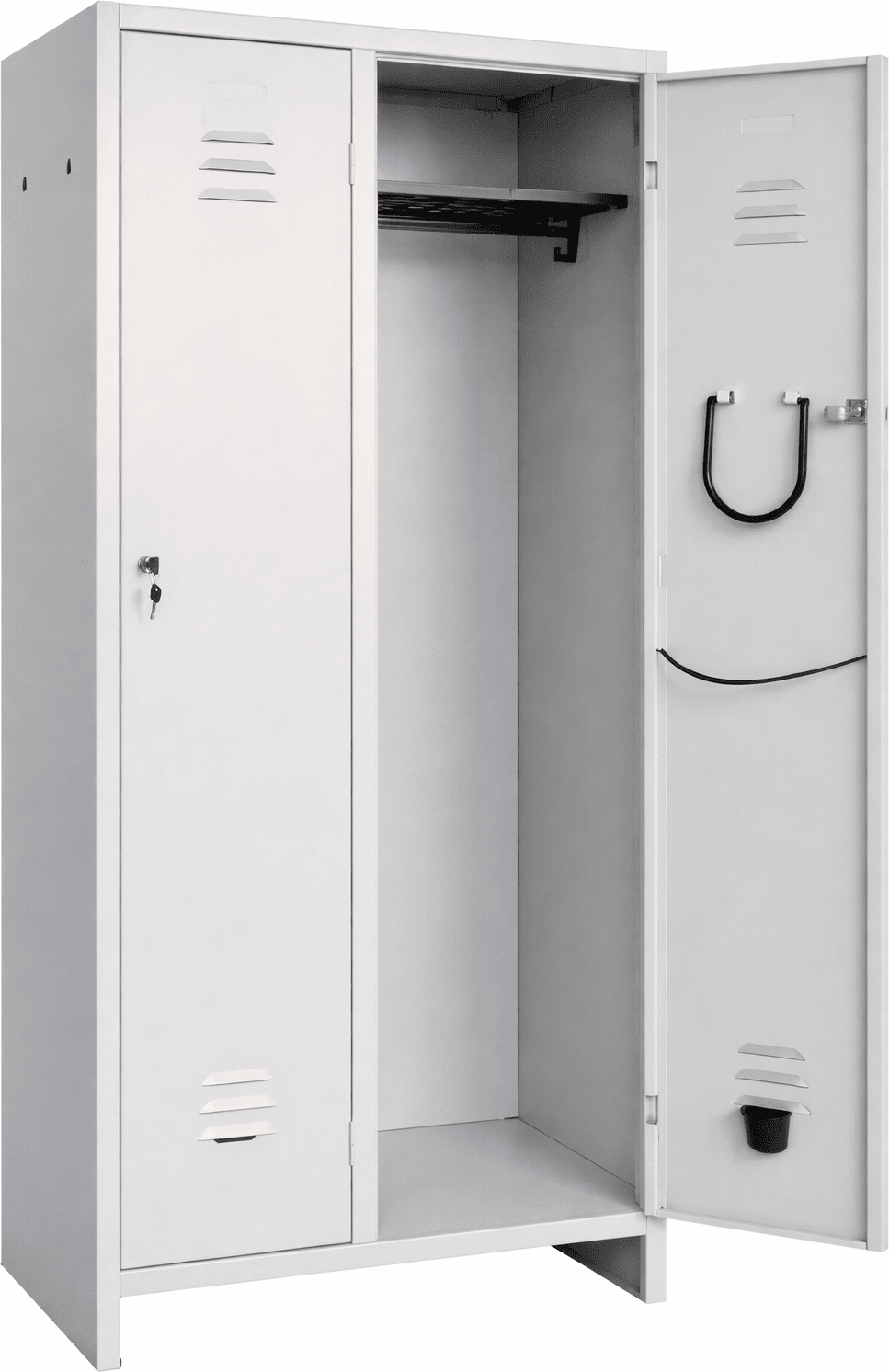 keter Spogliatoio 2 P In Kit C/s Armadietto Spogliatoio In Metallo 2 Ante 1 Ripiano Dimensioni 66x33x180 Cm Colore Grigio