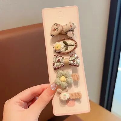 Retailers Go Baby Girl Hair Clips, Korean Cute Fashion, Cartoon Bear Bowknot Pin, Milk Coffee Color Toddler Kids Headwear no.6