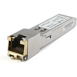 StarTech GLCTEST SFP Transceiver Modul (1000BASE-T, Kupfer, Cisco GLC-TE-kompatibles SFP-, Transceiver, Silber