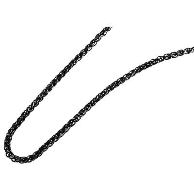 Kette ohne Anhänger ADELIA´S "Halskette – Kordelkette aus Edelstahl 60 cm", schwarz, Halsketten, Damen, 60cm, Edelstahl, Geschenkidee: zeitlos und vielseitig