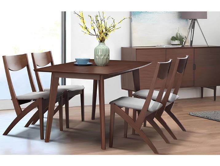 JVmoebel Esszimmer-Set Elegantes Esszimmer-Set in warmem Braun mit ergonomischen Stühlen, (Esszimmer-Set, Küchen-Set), Made in Europa