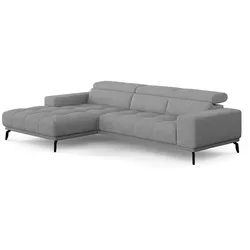 COTTA Ecksofa mit Funktion Jamba Stoff Light Grey
