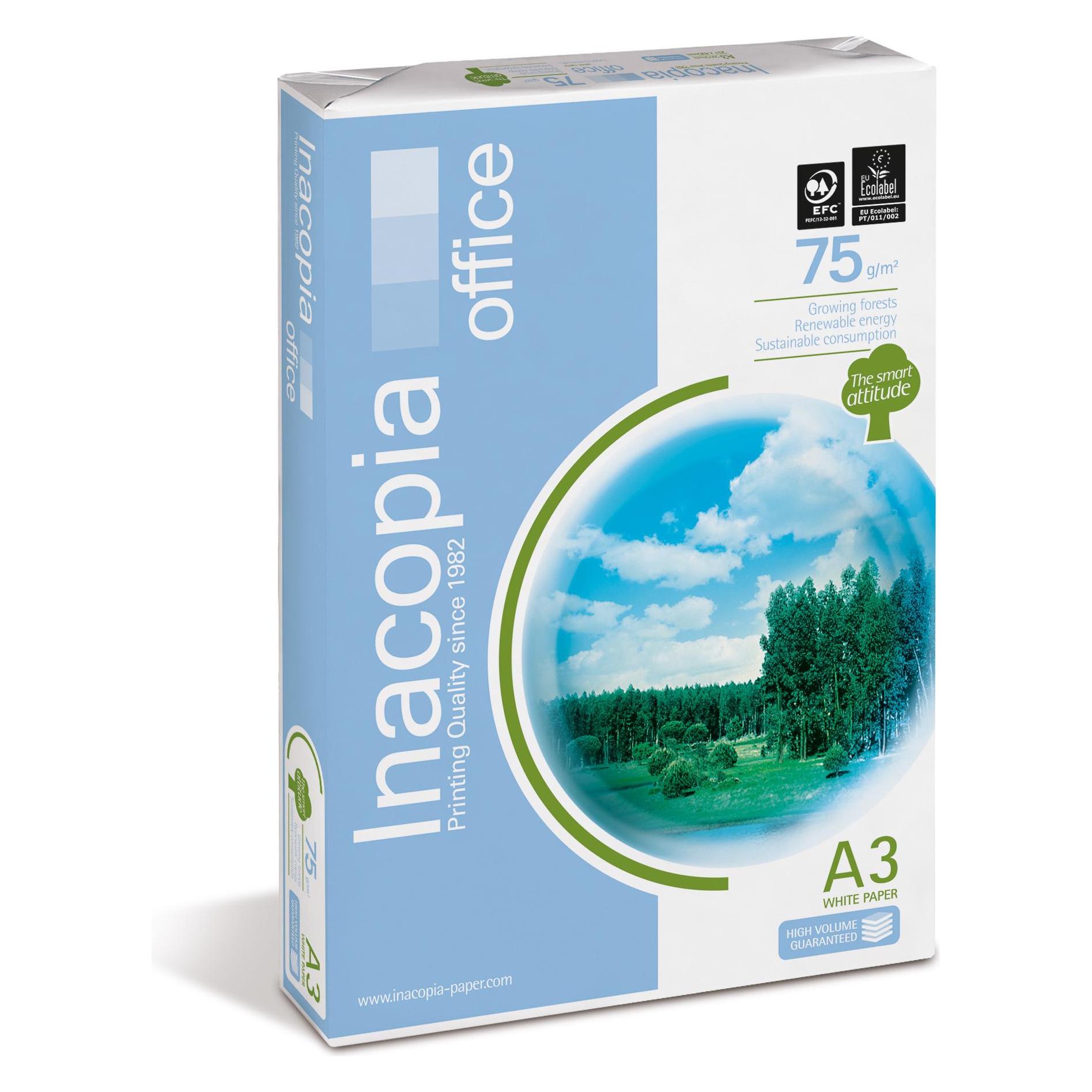 Inacopia Kopierpapier Office FSC A3 88217712 75g, 500 Blatt (A3, 500 Blätter, 75 g/m²) (88217712)
