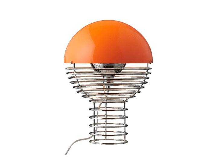 VERPAN lampe de table WIRE Ø 40 cm (Orange - Métal)