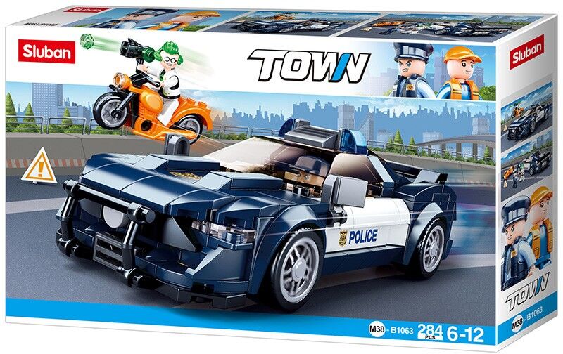Town Construction : Voiture de police rapide 284 pcs - Sluban