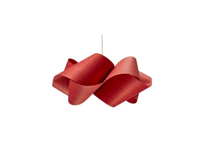 LZF Pendelleuchte Swirl - Red (Rot) , Nickel matt , Small Boho,