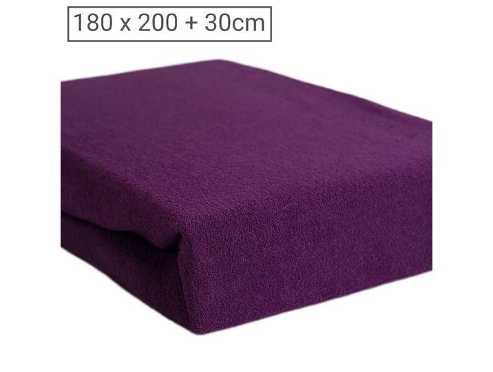 Übergrösse Luxus Frottee Fixleintuch, 80% Baumwolle, 20% Mikrofaser, aubergine 180 x 200cm