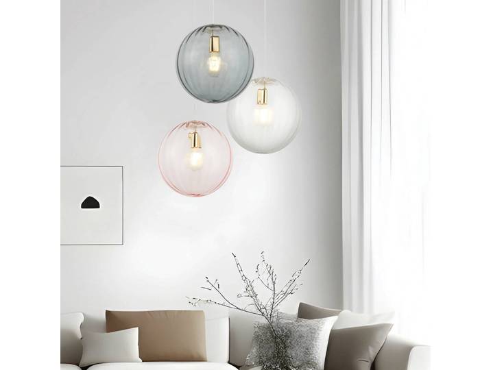 Viokef Glas Hängelampe Diana, dimmbar, klar / transparent, für Wohn- / Esszimmer, Glas, Modern, Pendelleuchte