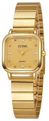 Uplift Essentials Elegant Minimalist Quartz Watch Timeless Alloy Wristwatch For Women, Perfect For Holiday Gifting gold