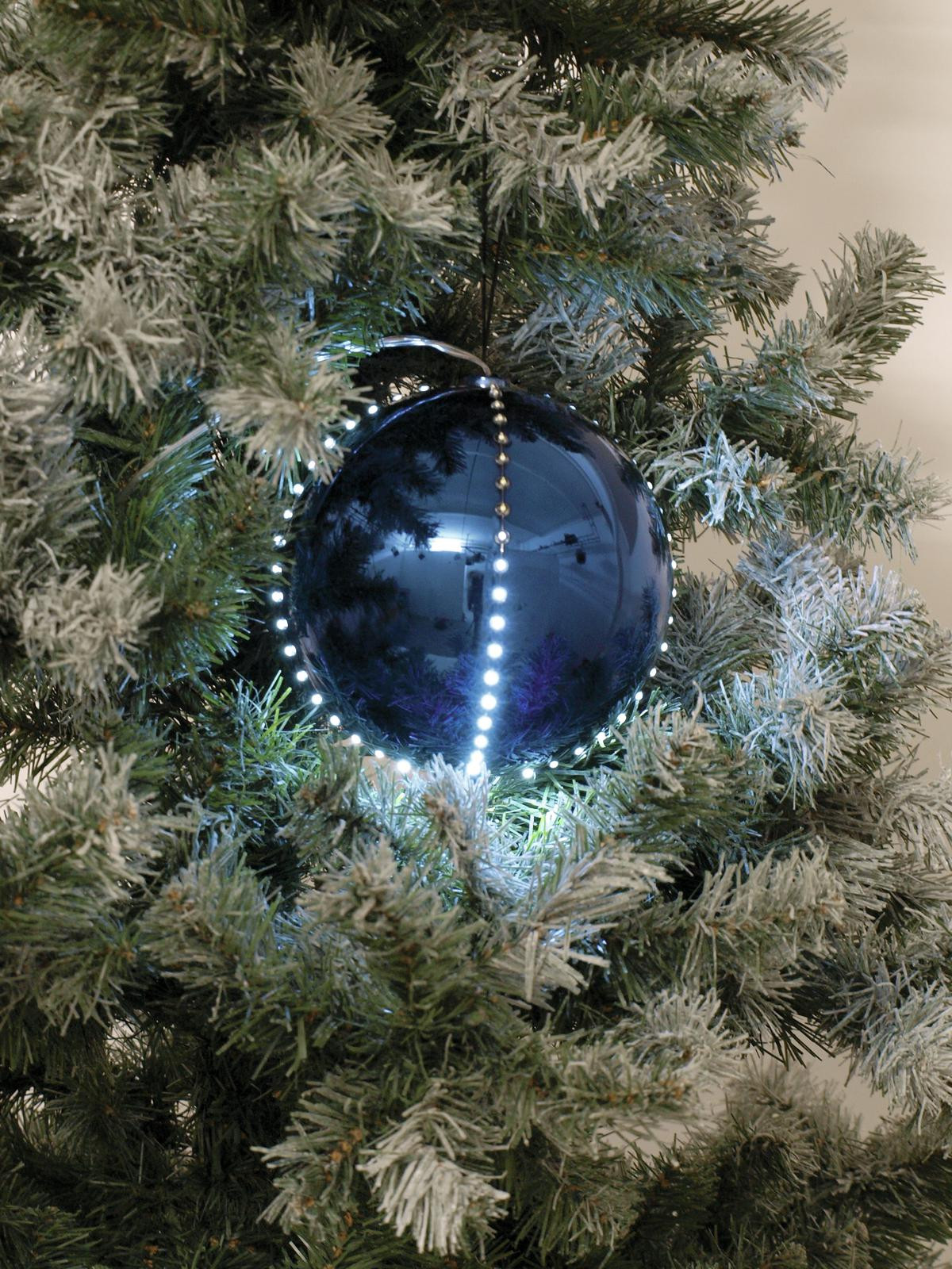 Europalms LED sneeuwbal, donkerblauw, 5 stuks, 8 cm