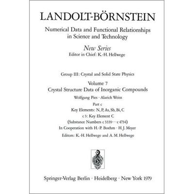 Key Element: C / Schlüsselelement: C, Gebundene Ausgabe von W. Pies,A. Weiss, Springer Berlin, 978-3-540-09491-3