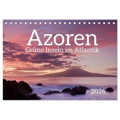 Azoren - Grüne Inseln im Atlantik 2026 (Tischkalender 2026 DIN A5 quer), CALVENDO Monatskalender