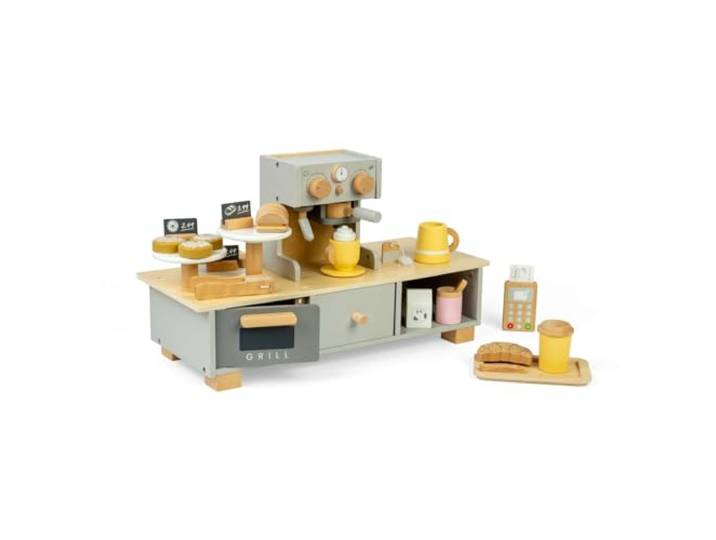 Bigjigs Toys Coffee Shop, Holz Café-Spielset für Kinder