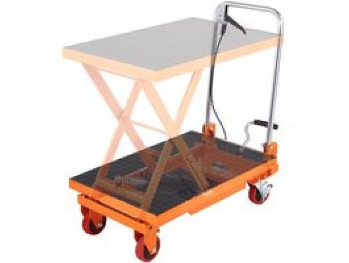 VEVOR Scherenhubtisch hydraulisch 150 kg Tragfähigkeit Hubtischwagen 220–720 mm Hubbereich Hubtisch Werkstatt 700 x 450 mm Plattform Scherenhubwagen Einzelschere für Fabriken Lagerhäuser Supermärkte