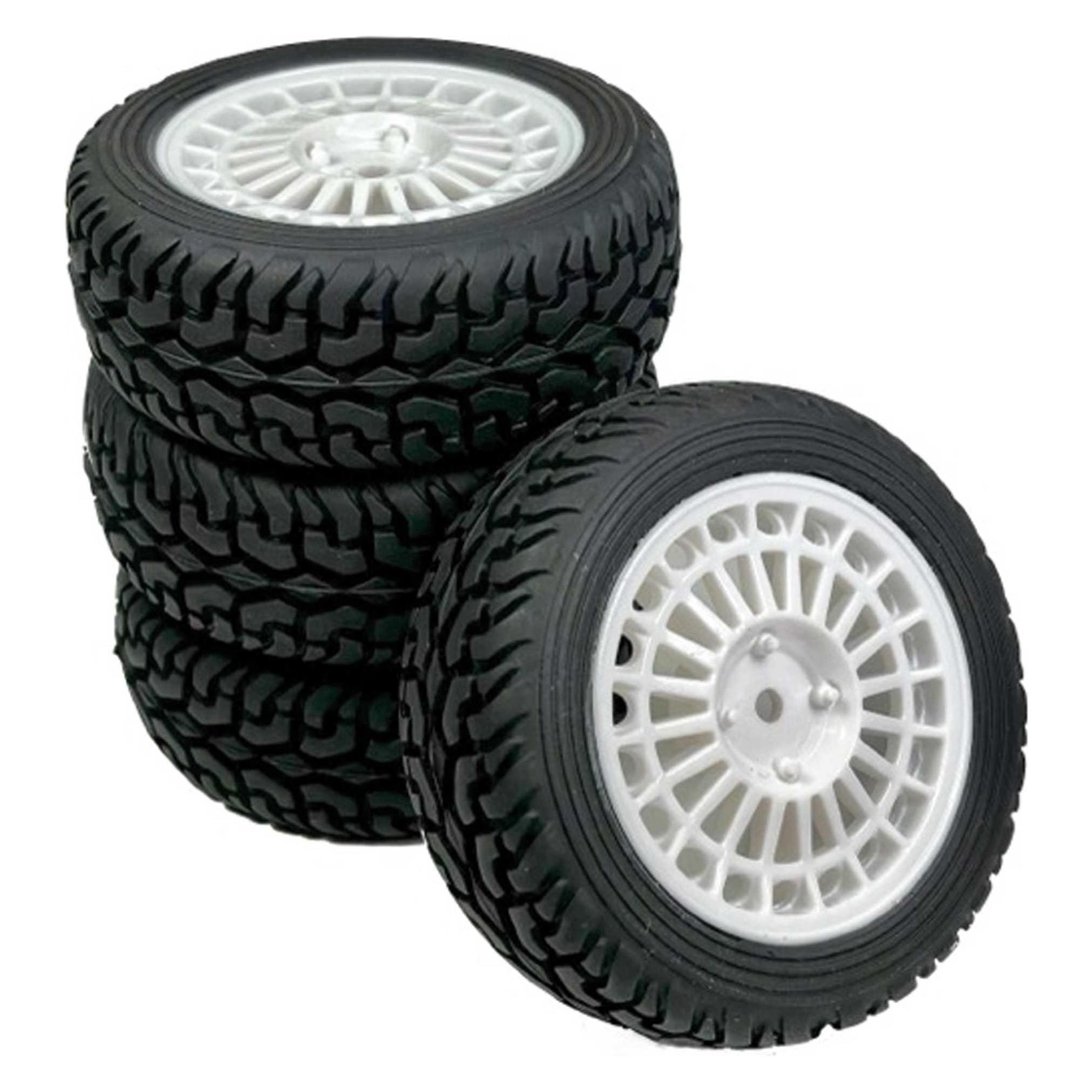 Absima 1/10 Räderset "Rally Street Design" weiss (4) (2510065)