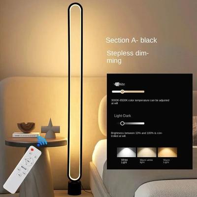 Uplift Picks Minimalist RGB LED Floor Lamp With Remote Dimming And Eye Friendly Light black Remote (110 Cm) eu Plug
