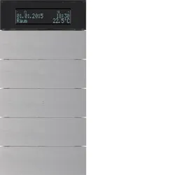 Berker 75665594 Tastsensor 5fach mit Temperaturregler und Display B.IQ Alu