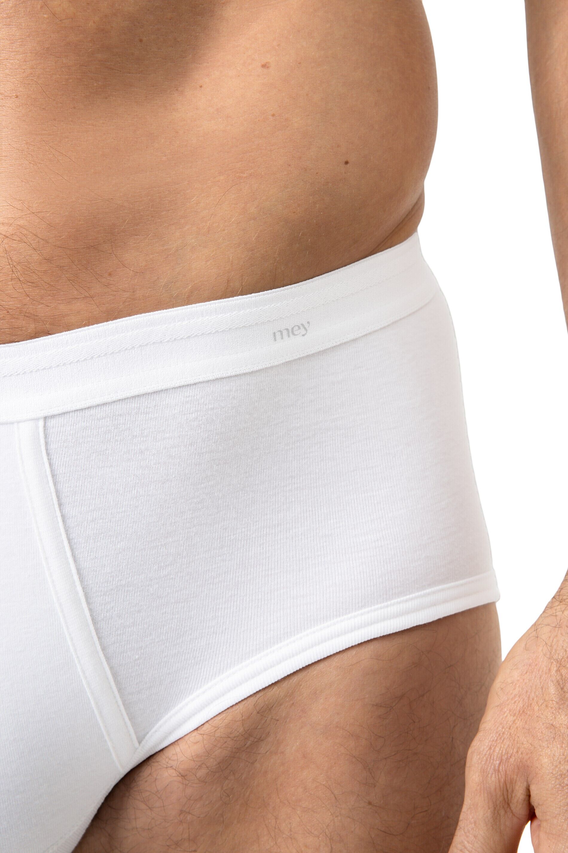 Slip MEY "NOBLESSE", Herren, Gr. 7XL, Feinripp, weiss (weiß), Feinripp, Obermaterial: 100% Baumwolle, unifarben, körpernah, Unterhosen Slip, Mit Eingriff weiß 7XL, Feinripp
