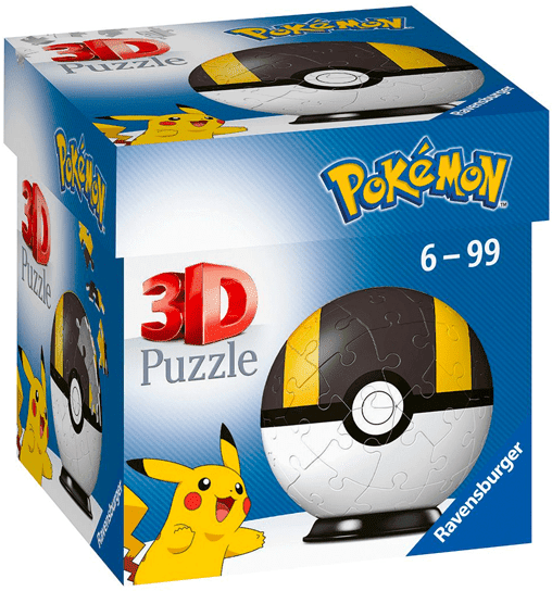 Ravensburger 54 Piece Pokemon Ultra Ball 3D Jigsaw Puzzle Collector Edition for Ages Six and Up, 54-Piece, 7.5 cm Diameter, Red, White, Black, for