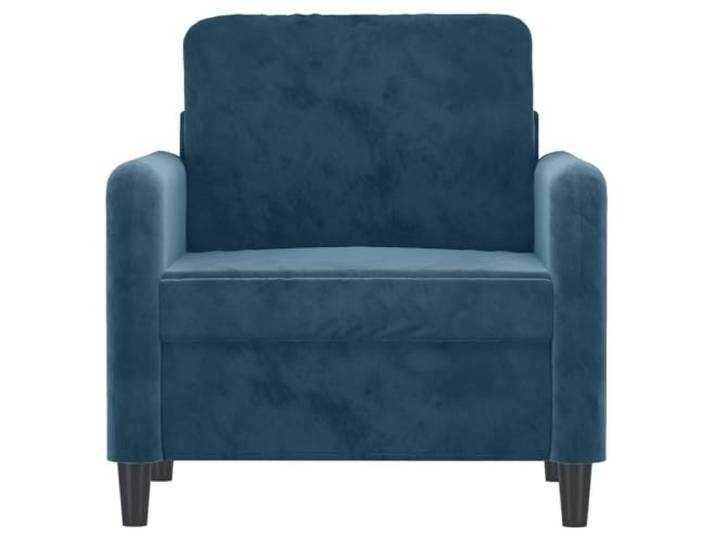 KTHLBRH Blauer Sessel aus Samt 60 cm Sitzbreite Gestell aus robustem Metall, Füllung aus Schaumstoff, modernes Design, maximale Traglast 110 kg