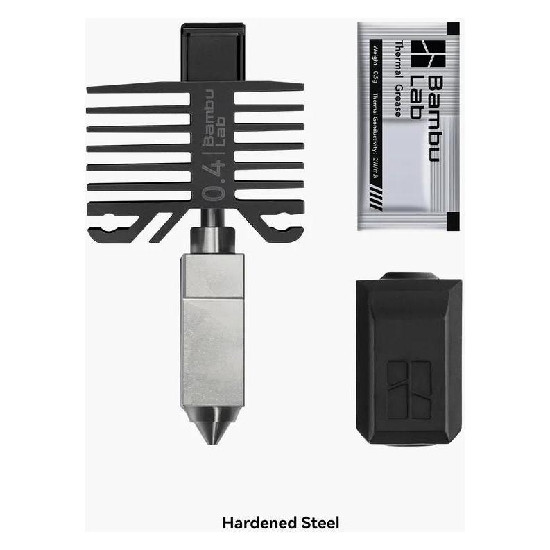 Bambu Lab X1/P1 Hotend - hardend steel 0.4mm (Ersatzteile) (BL-FAH001-N-1)