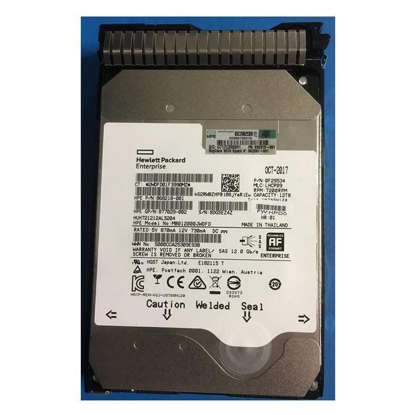 HPE DRV HDD 12TB 7.2K LFF (12 TB, 3.5") (882397-001)