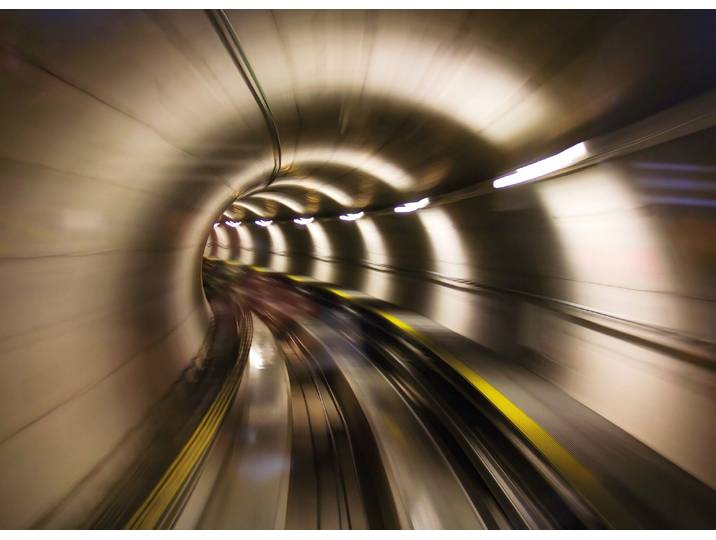 Fototapete PAPERMOON Underground Tunnel , bunt (braun), B:1,5m L:1,11m, Vlies, Tapeten, Fototapete