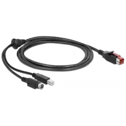 Delock 85488 PoweredUSB Kabel Stecker 24 V (2 m, USB 2.0), USB Kabel