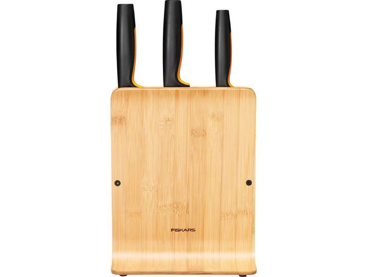 Fiskars FF Knife block bamboo 3 knives - Messenblok