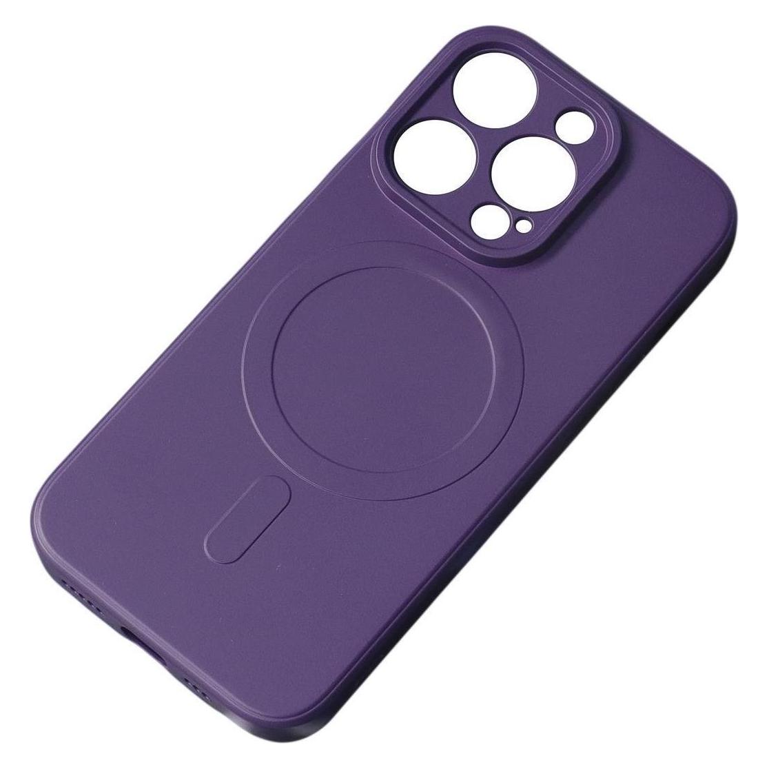 Hurtel MagSafe-kompatible Silikonhülle für iPhone 15 Pro Silikonhülle - Lila (Apple iPhone 15 Pro) (1404978613)